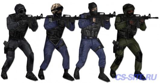 Команда контр-террористов в КС 1.6